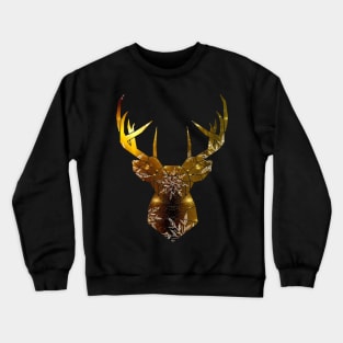 Golden Christmas Stag Crewneck Sweatshirt